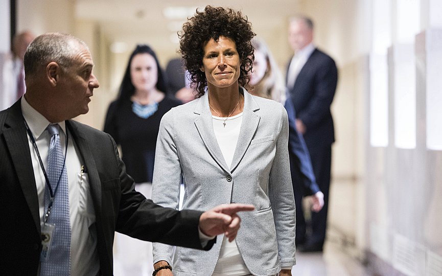 FILE - Andrea Constand walks to the courtroom during Bill Cosby's sexual assault trial at the Montgomery County Courthouse in Norristown, Pa., Tuesday, June 6, 2017.  (AP Photo/Matt Rourke, Pool)