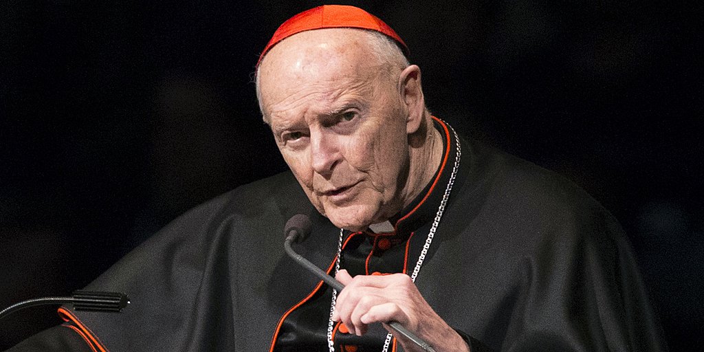 FILE - In this March 4, 2015, file photo, Cardinal Theodore McCarrick speaks during a memorial service in South Bend, Ind. (Robert Franklin/South Bend Tribune via AP, Pool, File)