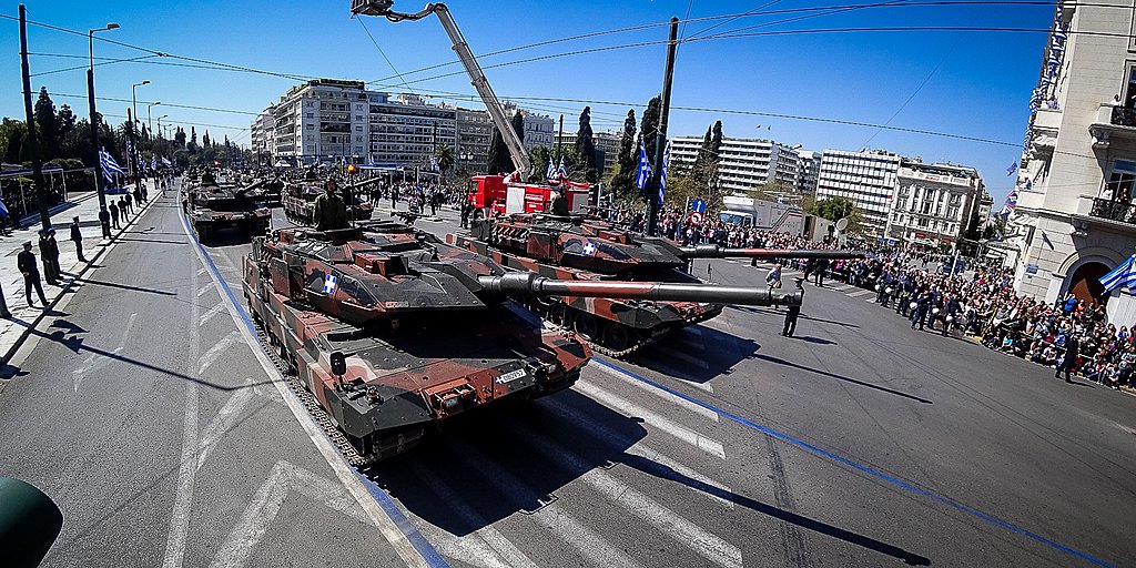 FILE - Military Parade in Athens marks Greece Independence Day, March 25, 2019. (Photo by Eurokinissi/Yorgos Kontarinis)