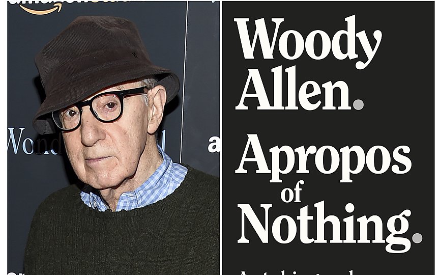 This combination photo shows director Woody Allen at a special screening of 