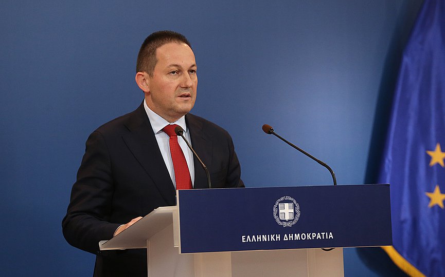 Government spokesperson Stelios Petsas. (Photo by Eurokinissi/ Orestis Panagiotou)