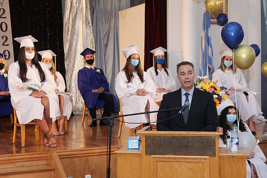 The St. Demetrios High School graduation ceremony for the Class of 2020 took place on July. (Photo by TNH/ Zafeiris Haitidis)