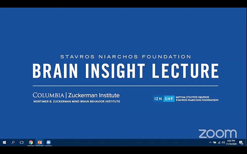 The Stavros Niarchos Foundation Brain Insight Lecture series hosted by Columbia University's Mortimer B. Zuckerman Mind Brain Behavior Institute, continued with Making the Right Moves in a Pandemic on November 10. (Photo: TNH Staff)
