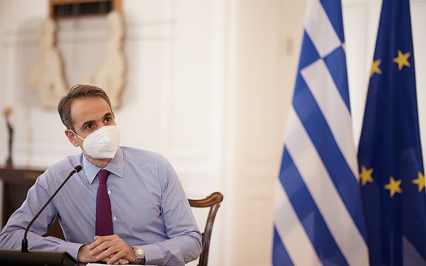 Prime Minister Kyriakos Mitsotakis. (Photo by Eurokinissi/ Dimitris Papamitsos)