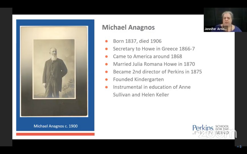 Michael Anagnos was the second director of the Perkins School for the Blind following his father-in-law Dr. Samuel Gridley Howe. Photo: TNH Staff
