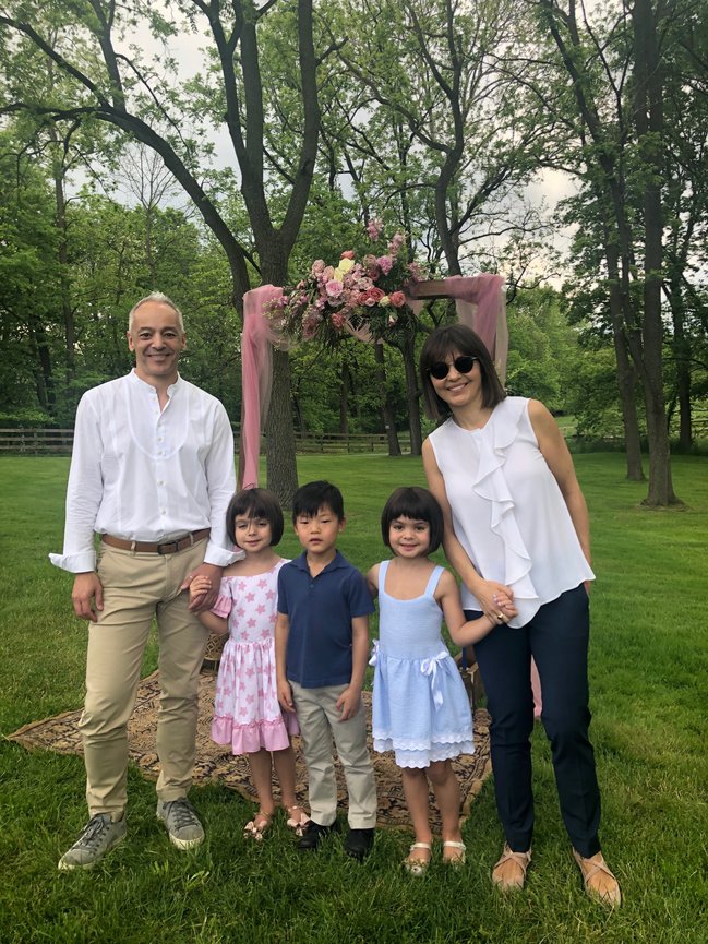 My husband (Yiannis Tsiounis, my kids and I) Pennsylvania US, May 2019