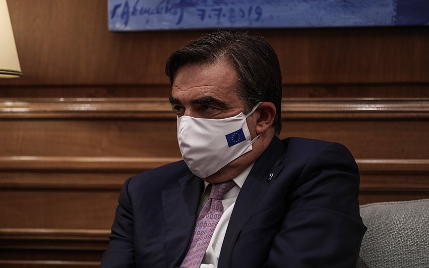 European Commission Vice-President and Commissioner for Promoting the European Way of Life, Margaritis Schinas. (Photo by Eurokinissi/ Stelios Missinas)