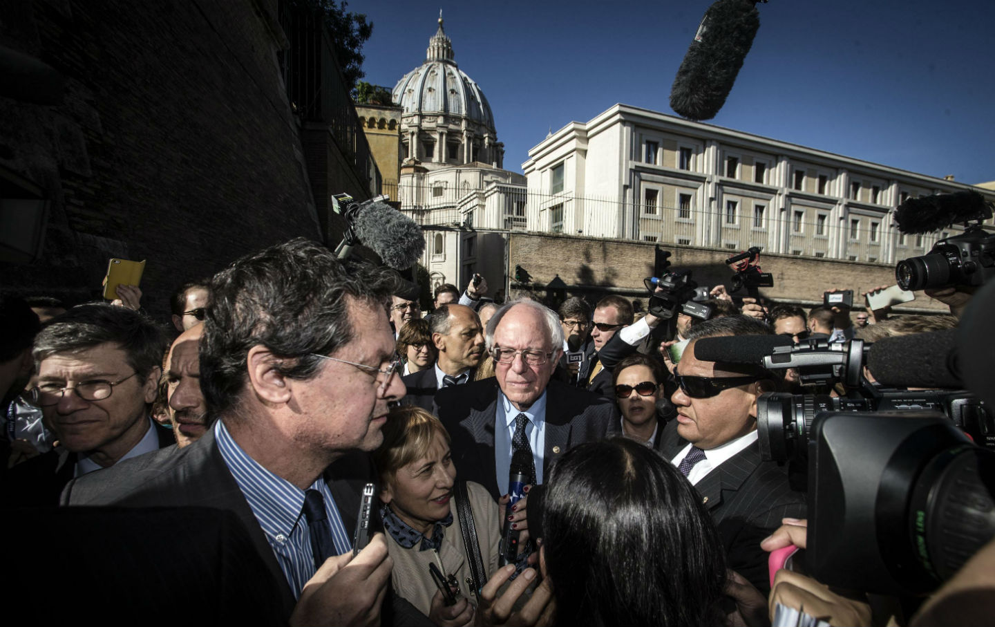 Bernie Sanders at the Vatican (AP Photos)