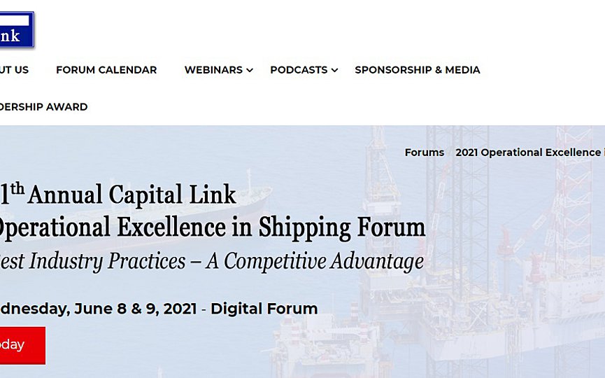 Capital Link is hosting the 11th Annual Operational Excellence in Shipping Forum on Tuesday, June 8 and Wednesday, June 9, as a digital conference. Photo: Capital Link